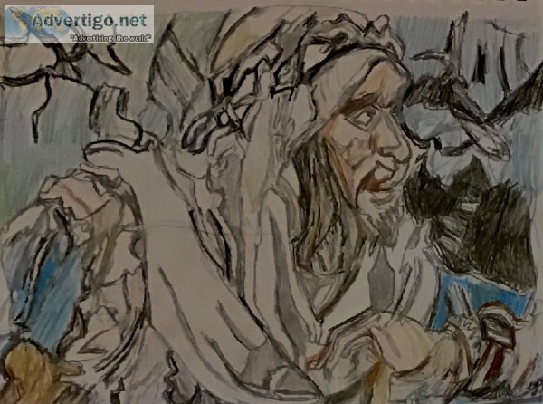 Moses From The 10 Commandments &ndash 9&rdquo x 12&rdquo Colored