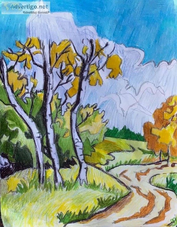 Old Colorado Aspen Trees GG &ndash 8&rdquo x 11&rdquo Colored Pe