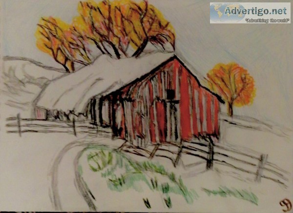 Colorado Autumn Fall Barn Snow Scene 28