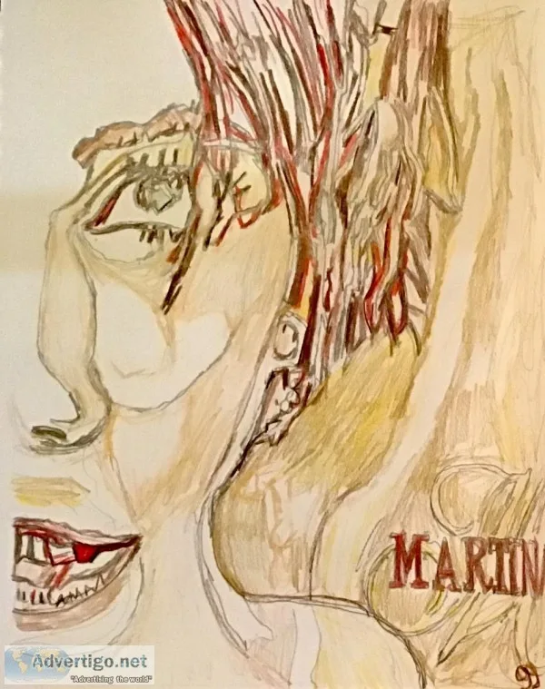 Martina McBride Art &ndash 9&rdquo x 12&rdquo Colored Pencil