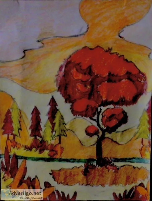 Autumn Trees At Sunset During Holidays &ndash 8&rdquo x 11&rdquo