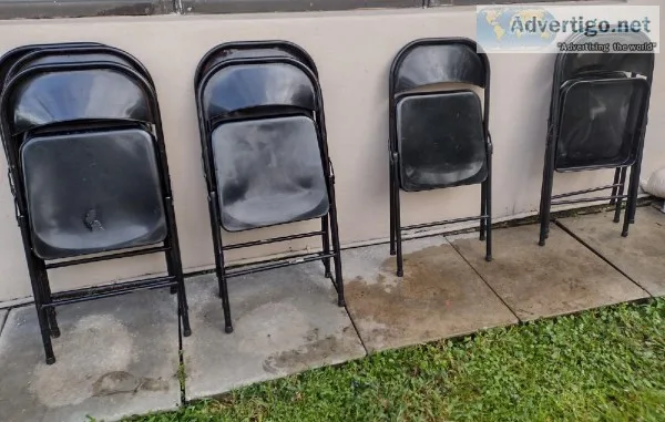 Black Metal Folding Chairs
