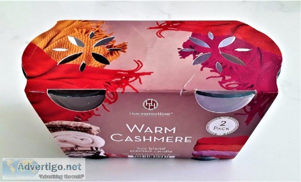 (3) 2-Pack Huntington Home Candles in Warm Cashmere Petal Kisses