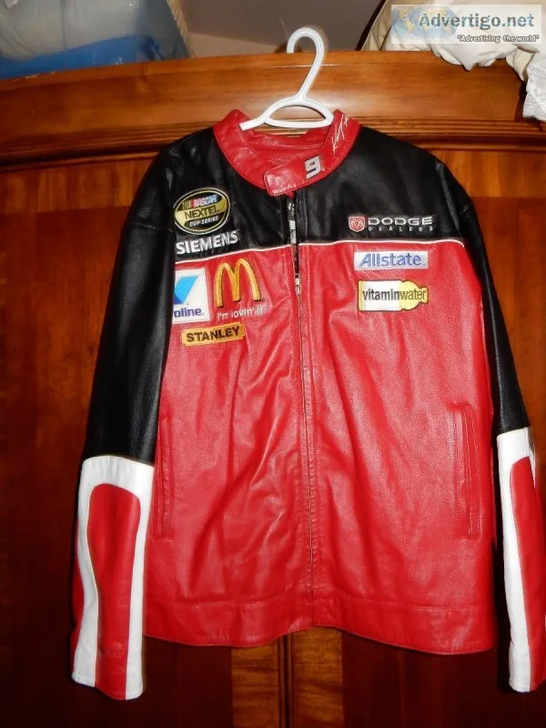 Nascar Red Leather Jacket - 85