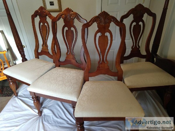 4 solid maple chairs USA made exc.cond.