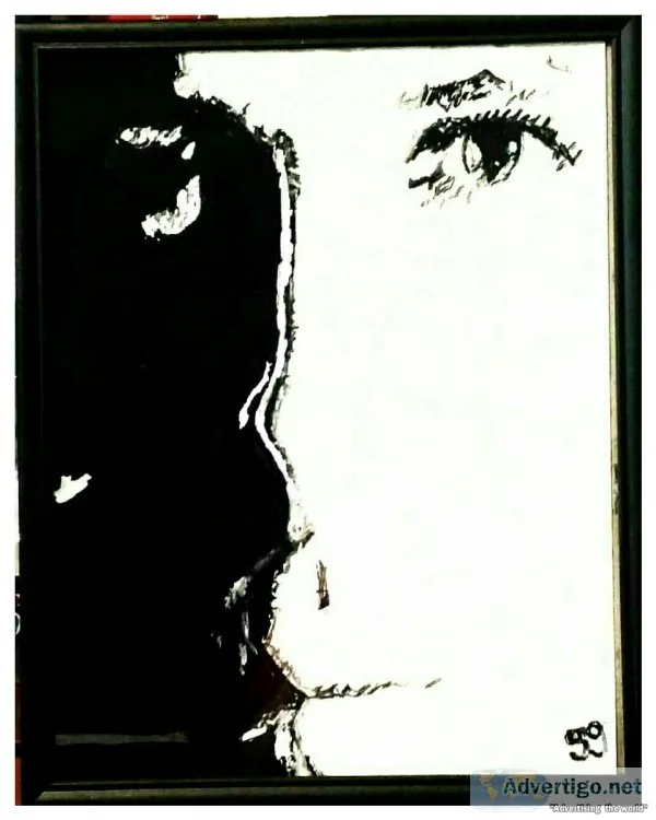 Michael Bolton Black And White &ndash 11&Prime x 14&Prime Painti