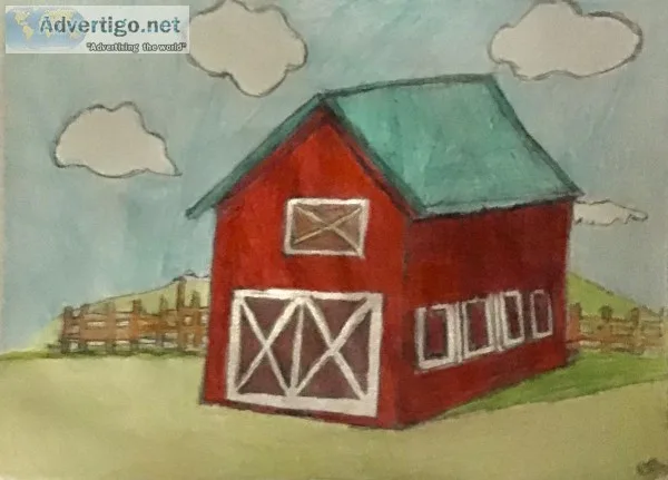 Old Fall Country Barn Original GG 99 &ndash 9&rdquo x 12&rdquo C