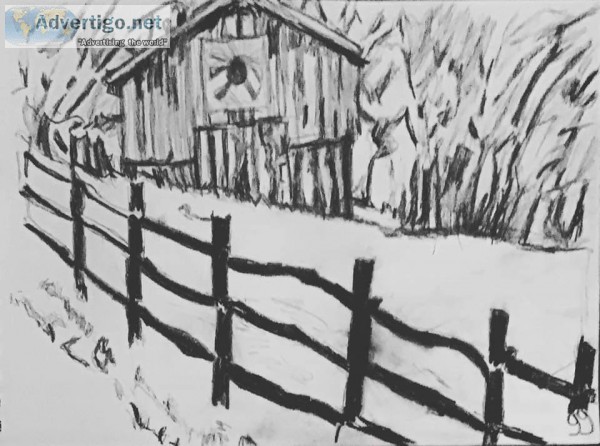 Old Country Black and White Barn Art 4 &ndash 9&Prime x 12&Prime