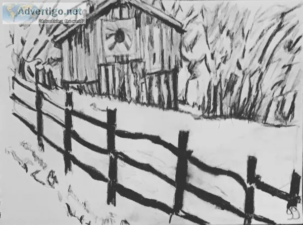 Old Country Black and White Barn Art 4 &ndash 9&Prime x 12&Prime