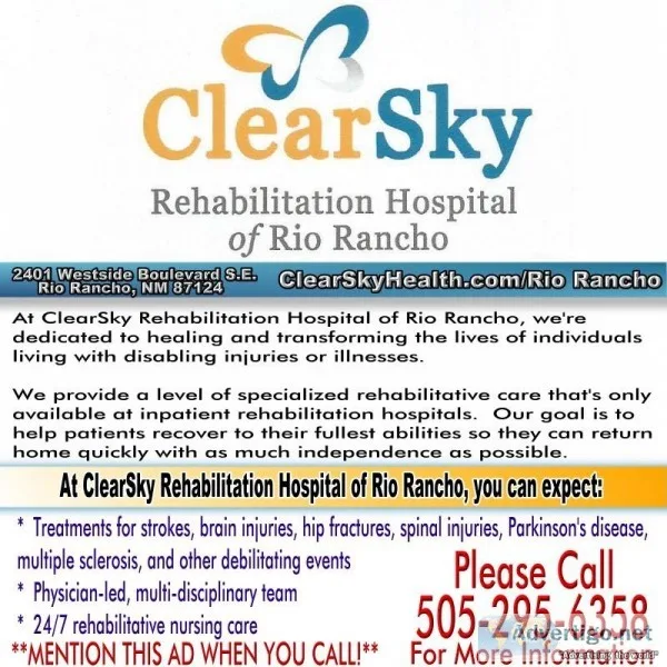ClearSky Rehabilitation Hospital 247 rehabilitative nursing care