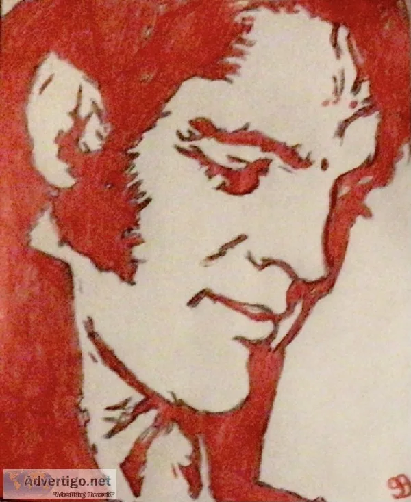 Elvis Presley In Crimson GG &ndash 8&rdquo x 11&rdquo Colored Pe