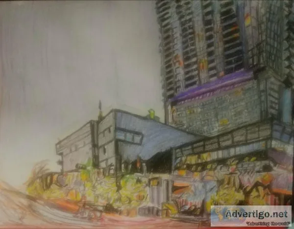 ACL Moody Theater &ndash 9&Prime x 12&Prime Colored Pencil