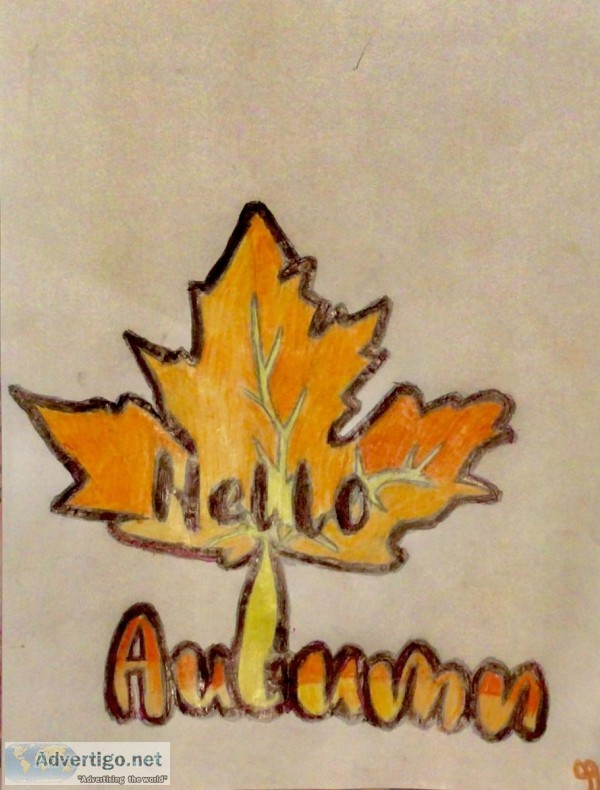 Autumn Leave GG- 8&rdquo x 11&rdquo Colored Pencil