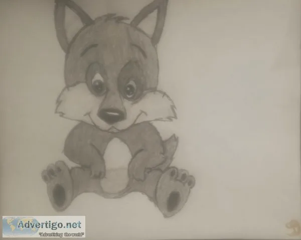 Female Wolf GG &ndash 8&Prime x 11&Prime Colored Pencil