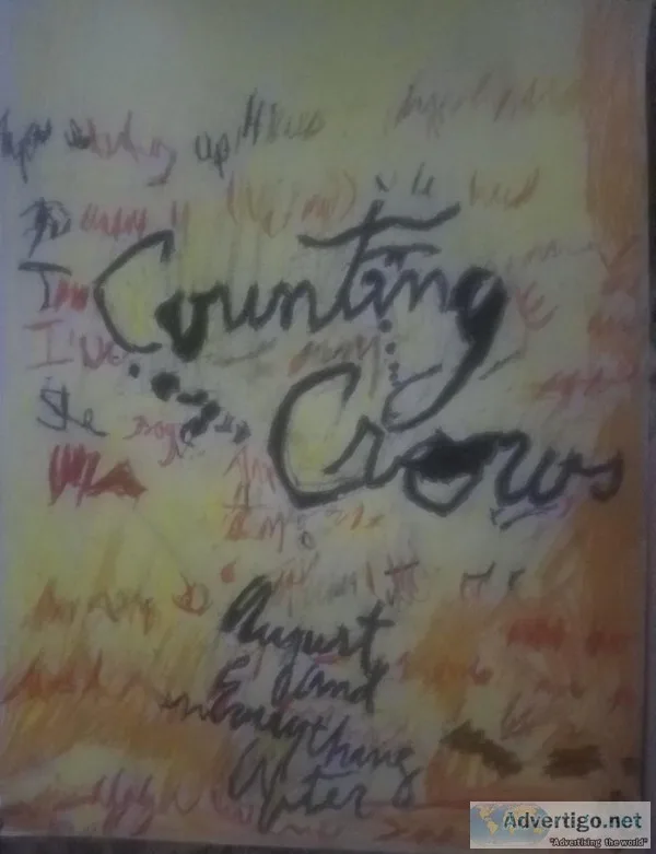 Counting Crows Album Cover &ndash 9&Prime x 12&Prime Colored Pen
