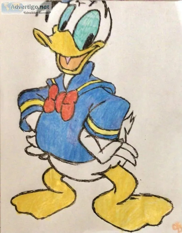 Donald Duck 2 GG - 8&quot x 11&quot Colored Pencil