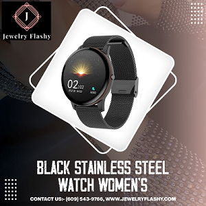 Buy Black Stainless Steel Watch Women s