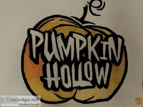 Original Autumn Fall Pumpkin Art GG 22 &ndash 9&rdquo x 12&rdquo