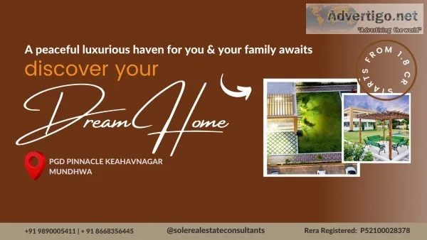 Book your dream house today with sole reality consultant