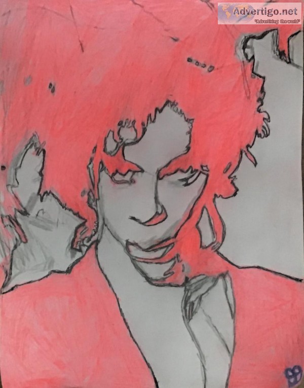 Prince In Hot Pink GG &ndash 8&rdquo x 11&rdquo Colored Pencil