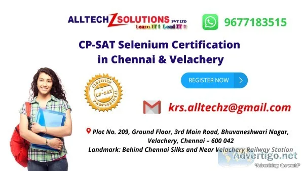CPSAT Selenium certification in Chennai and Velachery