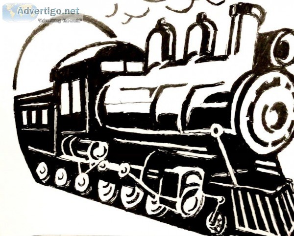 Train Black and White GG - 8&rdquo x 11&rdquo Art Ink