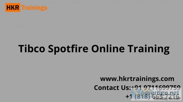 Tibco spotfire training |tibco spotfire certification training