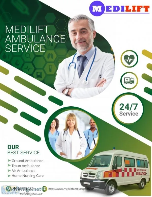 Medilift Ambulance Services in Kankarbagh Available 247 Hours
