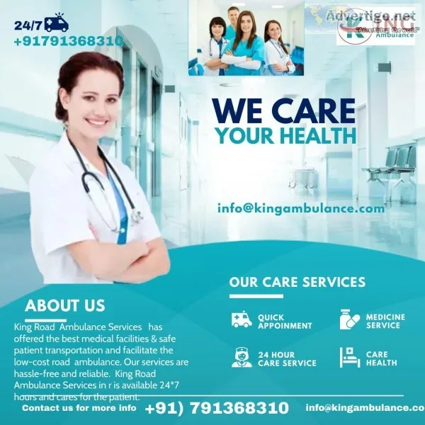 King Rapid Response Road Ambulance in Patna with Accomplished Me