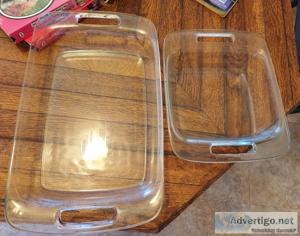 Two glass baking dishes asking 30for both