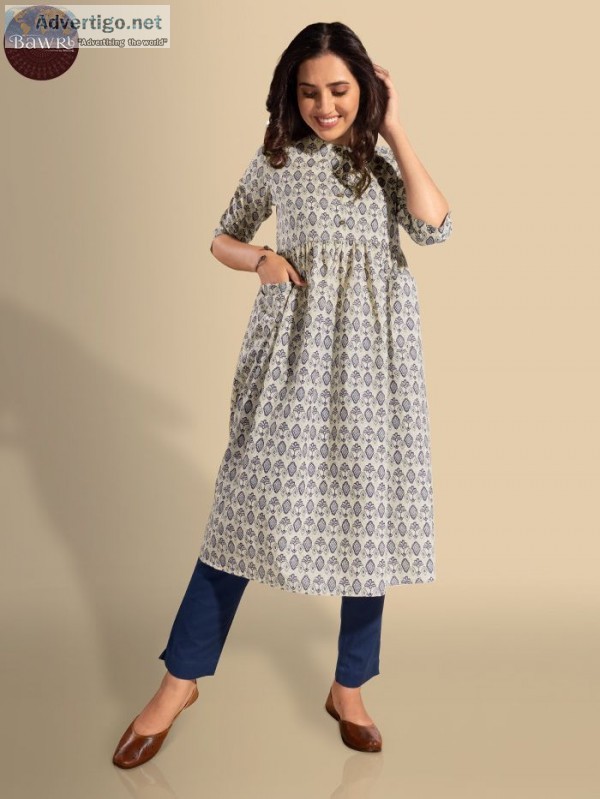 Order designer flared kurta online at beyoung