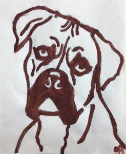Boxer Dog 8 GG - 8&rdquo x 11&rdquo Painting