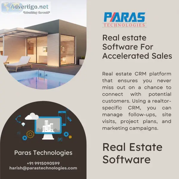 1 Real estate software for accelerated sales  Paras Technologies