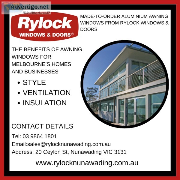 Quality Awning Windows in Melbourne