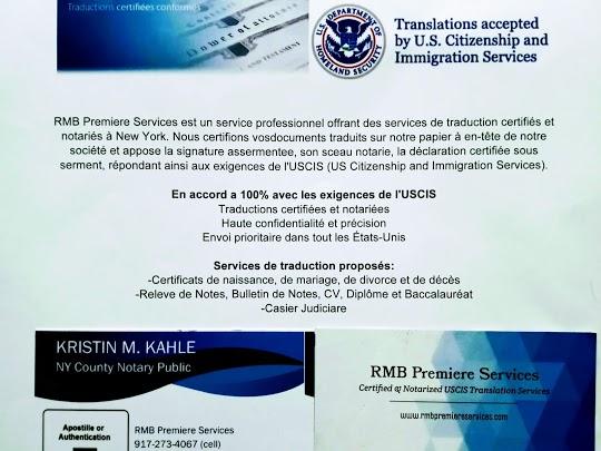TRADUCTIONS CERTIFI&EacuteES POUR L IMMIGRATION AM&EacuteRICAINE