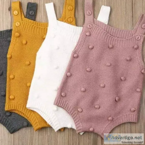 Knitted Baby Romper in Canberra Australia - Little Thing Bling