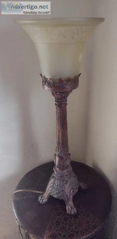 Glass Uplight Table Torchiere Lamp
