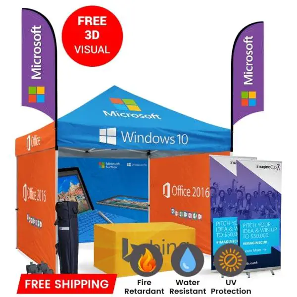 10x10 Custom Pop Up Canopy Tent With Your Logo Graphics At Great