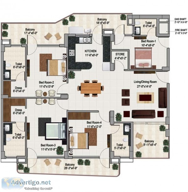 31BHK Residential flat for sale in Green Lotus saksham