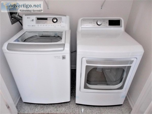 LG White Washer And Gas Dryer