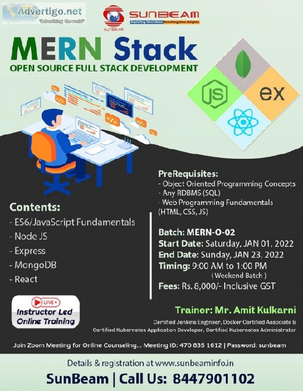 MERN full Stack Developer Online Course