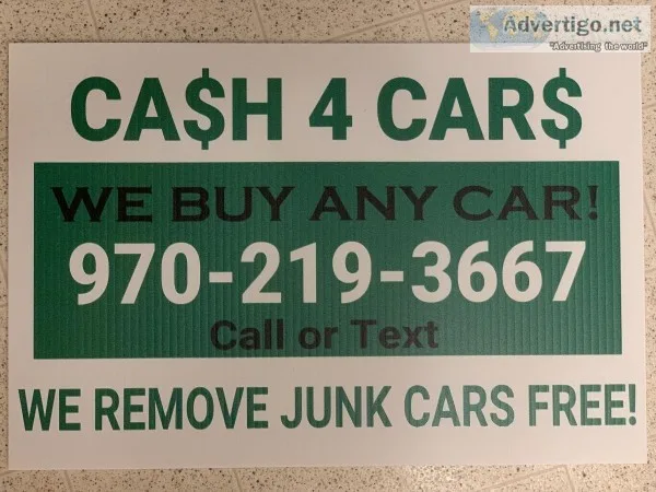 We Buy and Remove Junk Cars