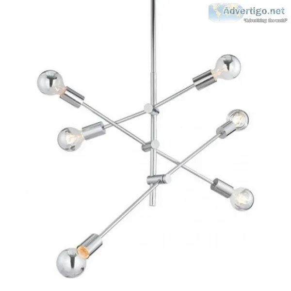 Zuo Brixton Ceiling Lamp Chrome  Lamps  Grayson Home