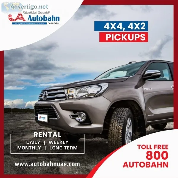4×4 pickup truck & 4×2 pickup rentals