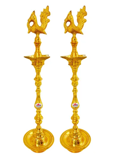 Brass diya | peacock diya decoration | brass diyas online