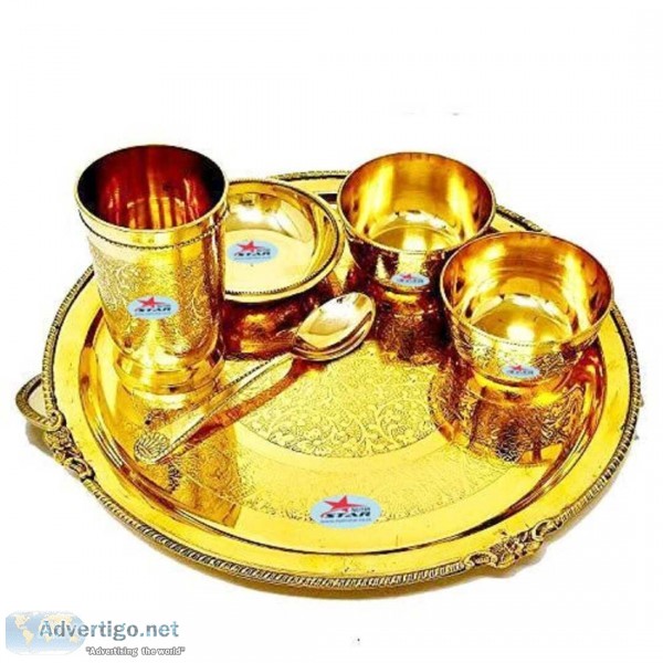 Brass dinner set | buy brass dinner set online at lowest price i