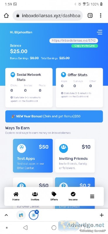 Earn free money