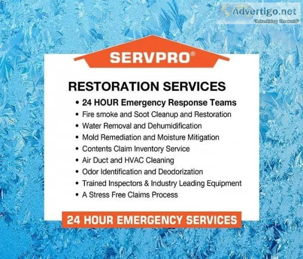 SERVPRO&reg Winter Storm Damage - Cleanup and Restoration&trade