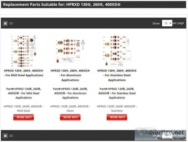 Buy Consumables Suitable for Hypertherm hpr260 and hpr130  Alter