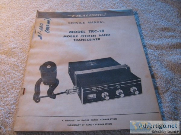 REALISTIC &ndash MODEL TRC-18 (21-120) MOBILE CITIZENS BAND TRAN